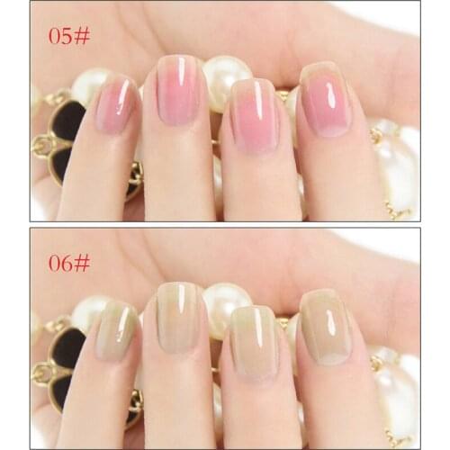 2021 Hot 3D Nail Art Pen Long Lasting Nudes Color Shining Semi Transparent Jelly Nail Polish Gel 10ml SSwell