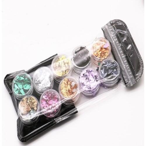 Mafanail Gold Silver Red Nail Art Foil Paper Irregular Aluminum Nail Sticker Metallic Nail Foil For Nail Polish Nail Art Design