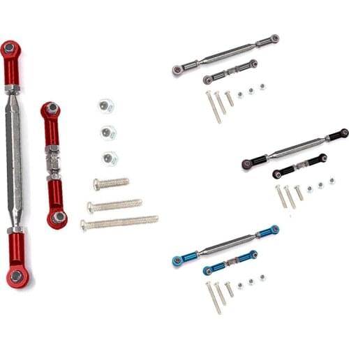 Metal Adjustable Steering Linkage Servo Link Pull Rod Turnbuckle for MN D90 D99 MN-90 FJ-45 1/12 RC Car Crawler