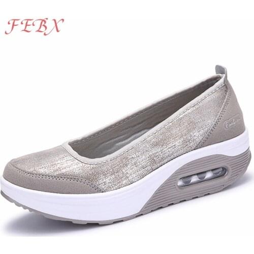 2021 Women Sneakers Flats Loafers Sweet Shallow Comfort Moccasins Slip-on Platform Ballet Ladies Vulcanized Shoes Ladies New