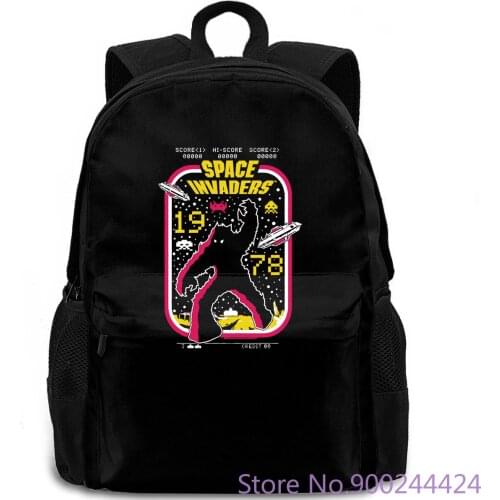 Space Invaders Alien Arcade Game Mens Opening Screen Hi-Score Taito Top O-Neck backpack