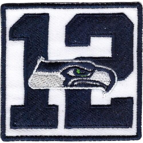 The number 12 embroidered letter patch american eagle patches for clothing sport
