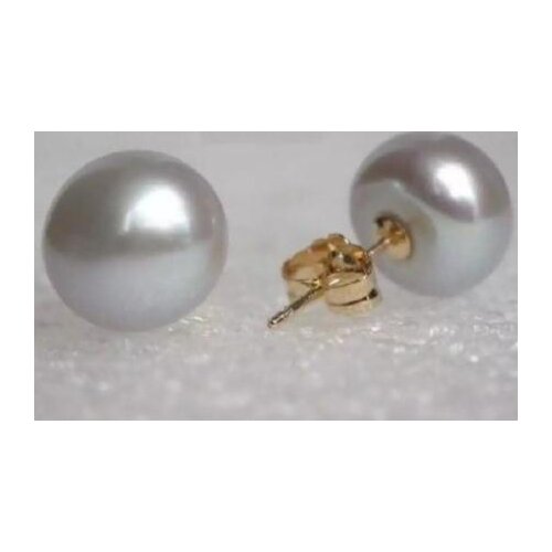 New Favorite Pearl Earrings Very Perfect 8-9mm Natural Grey Color Freshwater Pearls S925 Gold Color Silver Stud Earring