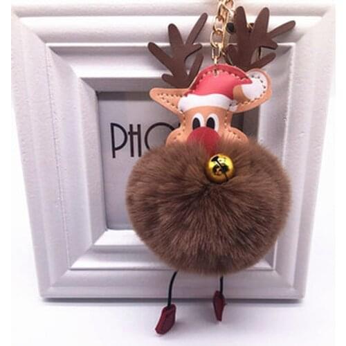 New 8cm Cute 16 Styles Elk Plush Toys Keychain Soft Stuffed Animal Dolls Toy for Kids Children Baby Girls Christmas Gifts