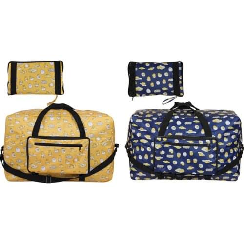 New Fashion Cartoon Woman Big Waterproof Nylon Fold Travel Bags Kids Messenger Bag For Children