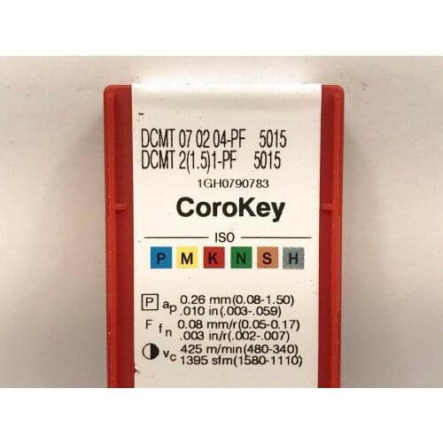 ORIGINAL 10PCS CARBIDE INSERT DCMT070204-PF 5015