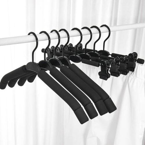 10 pcs/lot Foam Padded Plastic Clothes Hangers Extra Thick Anti-Slip Garment Protector for Coats Pants (30 pcs or more can logo)