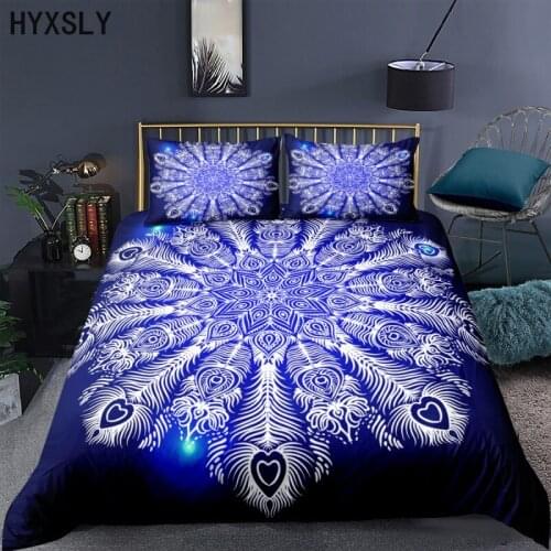 Mandala Geometric Luxury 3D Design Custom Bed Linen Comforter Quilt Cover Bedding Set Single King Queen Double Size Home Textile
