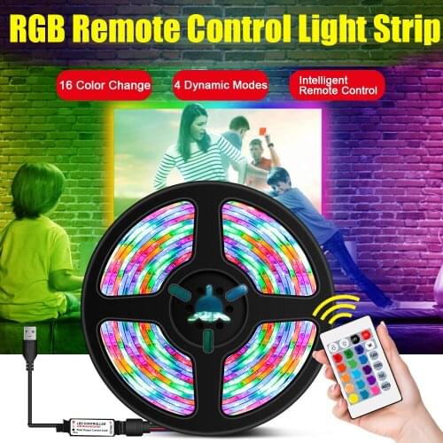 2835 LED RGB Light Strip Set TV Desktop Screen BackLight Decoration Waterproof LED Flexible Ribbon Tape Decorative Lamp 16 Color