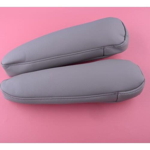 1Pair PU Leather Gray Front Seat Armrest Protector Cover Car Fit For Toyota Sienna 2011 2012 2013 2014 2015 2016 2017 2018