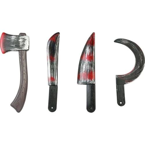 1pcs Halloween Decoration Plastic Axe Sickle Simulation Weapon Decoration Halloween Toy Props Horror Party Supplies