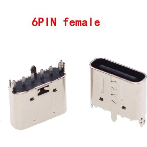 100pcs/lot 6 Pin female For Huawei MediaPad T3 AGS-W09 Tablet pc micro USB DIP jack charging port,data port Tail plug connector