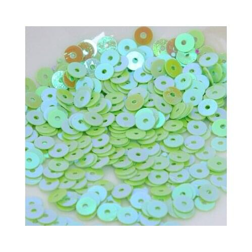 50g/lot (10000pcs) 4mm Flat Round Sequins PVC Loose Flake DIY Accessories Light Green AB 2017 New Confetti