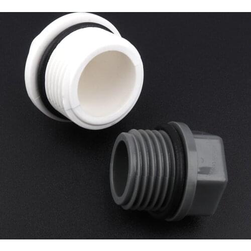 6pcs/lot 1/2" 3/4" 1 Inch Male Thread PVC Pipe Plug Micro Irrigation Fittings Water Pipe Connectors Tube End Caps Screw Plug