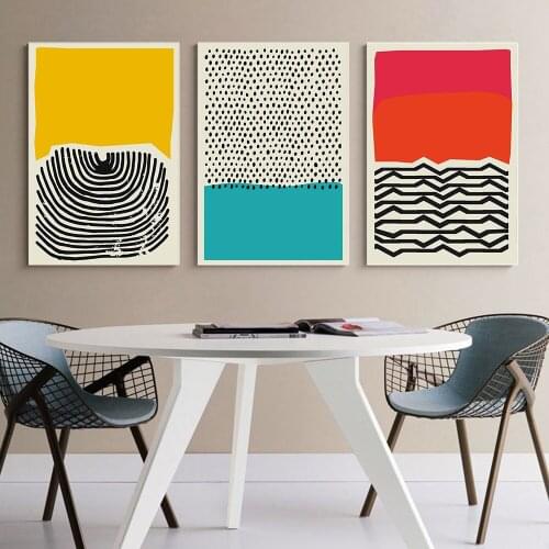 Abstract Geometric Space Wall Art Picture Cuadros Canvas Painting Gallery Multicolored Posters and Prints for Living Room Decor