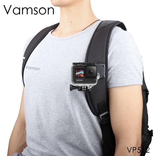 Vamson for GoPro 9 8 7 6 5 Accessories 360-Degree Rotation Clip for Xiaomi yi 4K for SJCAM for DJI OSMO Action Camera VP512