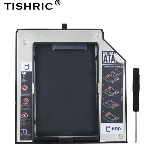 TISHRIC Aluminum 12.7mm SATA 3.0 HDD Case Caddy BOX HDD 2.5 Enclosure For Lenovo ThinkPad T420 T430 T510 T520 T530 Optibay