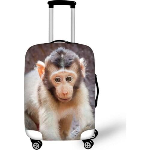 Animal Monkey Print Travel Accessories Suitcase Protective Covers 18-32 Inch Elastic Luggage Dust Cover Case Stretchable