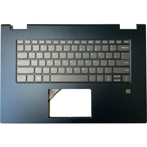 JIANGLUN New For Lenovo Yoga 730-15IKB Upper Case Palmrest with Keyboard Dark Blue Color