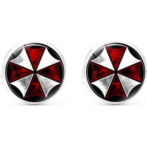 Kaibote XK-5HXK0393 White Red Umbrella French Suits Cufflinks with Buttons Fashion Mens and Womens Shirts Sleeve Nails