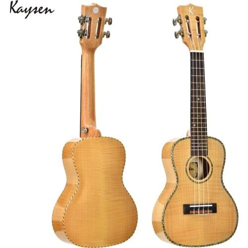 Kaysen Ukulele 23 inch Tiger stripes maple Hawaii Guitar Ukulele 4 Strings Ukulele Concert for Kids Gift Professional JUK08