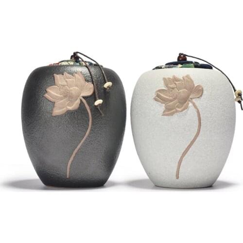 Stoneware Tea Caddy Large Ceramic Hand Made Sealed Piggy Bank Teaset Accessories Household Furnishings