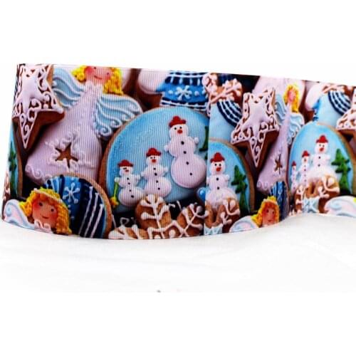 IuBuFiGo 10 yard 3" 75mm Merry Christmas Printed Grosgrain ribbon Cartoon gift ribbon bows For Christmas Decoration tape 2004