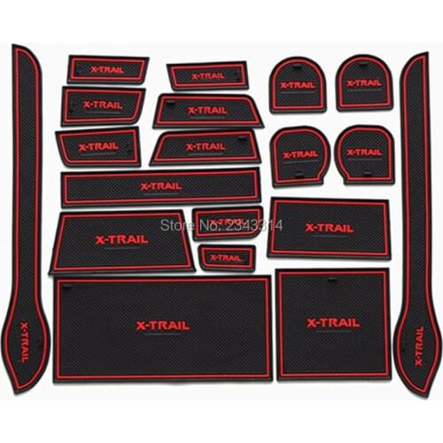 For Nissan X-Trail T31 X Trail 2008-2012 2013 Gate Slot Pad Non-slip Cup Mats Anti Slip Door Groove Mat Interior Car Accessories