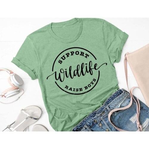 Support wildlife raise boys pure cotton women fashion young hipster street style grunge tumblr mother gift tees t shirt tops