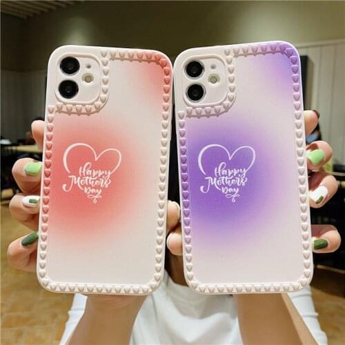 Fashion Love Heart letter Silicon Phone Case For iphone 12 11Pro Max X XS Max XR 7 8 Plus SE 2020 Soft TPU Cover Coque