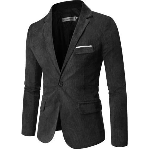 Suit jacket men plus size plus size business suit corduroy youth slim single coat