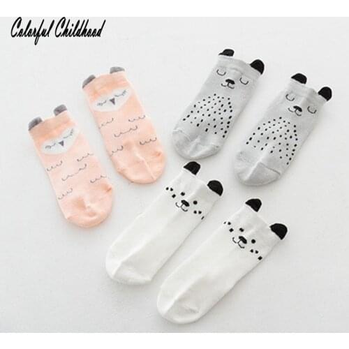 Soft breathable newborn socks cute puppy/owl design knee high long socks infant boy/girls leg warmers children Meisje in kousen