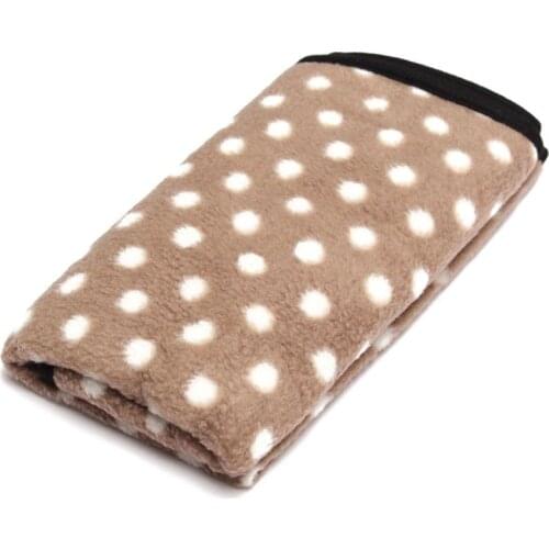Dog Cat Puppy Kitten Soft Polka Dot Polar Fleece Blanket Doggy Warm Mat Cushion for Car, Lap, Sofa, Pet Bed and Carrier