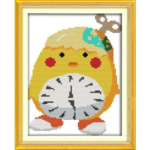 Lovely chicken cross stitch kit cartoon 11ct count print canvas stitches embroidery DIY handmade needlework plus