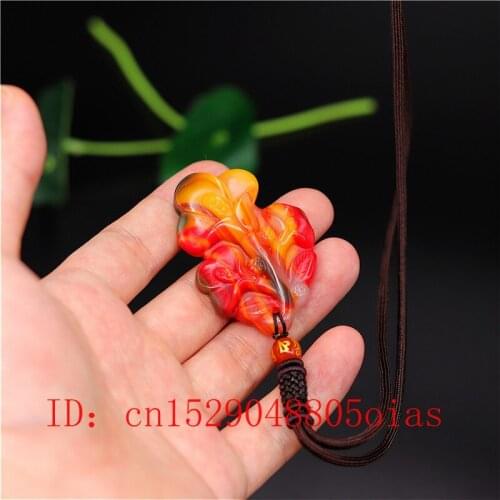 Natural Color Chinese Hetian Jade Flower Pendant Magnolia Necklace Fashion Charm Jadeite Jewelry Carved Amulet Gifts for Women