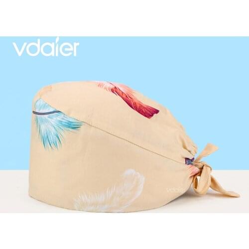 New Fashion Breathable Scrub Cap Printed Work Hat Casual Unisex Outdoors Nurse Work Hat Cap surgicail cap nurse accessories