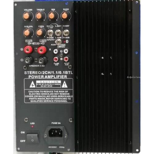 Latest Bluetooth Mobile app 2.0 two channel stereo 200W * 2 high power subwoofer power amplifier 380W multi-function tone board