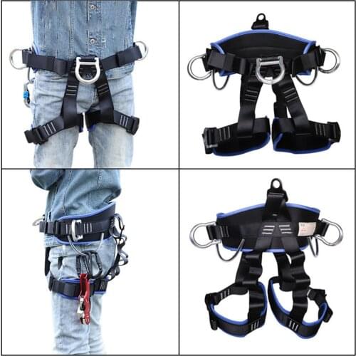 Professional Thicken Safety Tree Rock Climbing Rappelling Harness Caving Arborist Equip Gear Half Body Seat Sitting Waist Belt