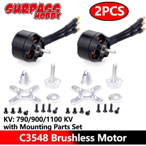 SURPASS HOBBY 2PCS C3548 Brushless Motor 3548 1000KV 1350KV 1900KV 14Pole for Airpalne Aircraft Multicopter RC Plane Helicopter