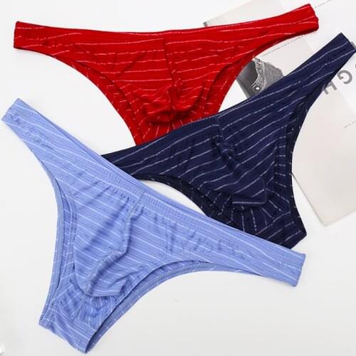 4 Piece Mens Briefs Jockstrap Sexy Striped Underwear Calzoncillos Hombre Slip Homme Gay Panties Thongs Bikini Tanga Plus Size
