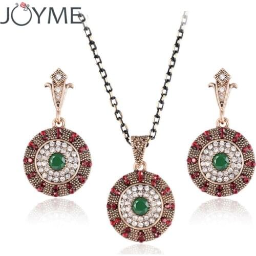 Turkish Jewelry Ethnic Bijoux Charms Jewelry Enamel Gift Vintage Accessories Christmas Gifts Wedding Set Jewellery New Fashion