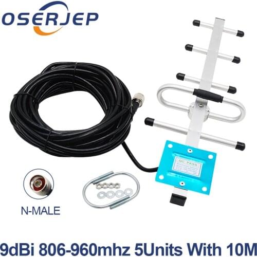 2g Outdoor 900 Mhz Yagi Antenna Gsm 900Mhz Booster Antenna Cdma 850mhz External Antenna With10m Cable And N Male For Repeater