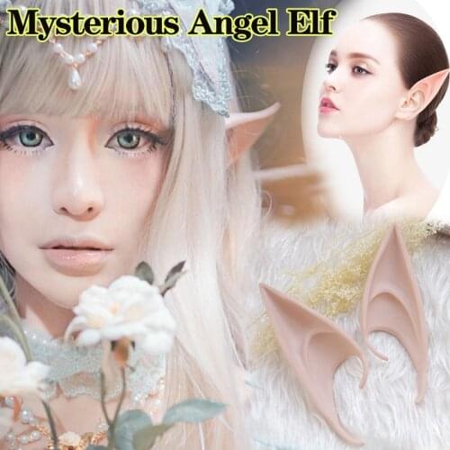 Mysterious Angel Elf Ears Latex Ears for Fairy Cosplay Costume Accessories Halloween Decoration Photo Props Adult Kids Toys