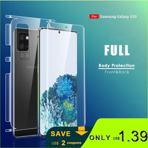 For Samsung Galaxy S20 Plus Ultra Front+Back Full Cover Protect Screen Protector Back Protector Full Edge Cover Not Glass