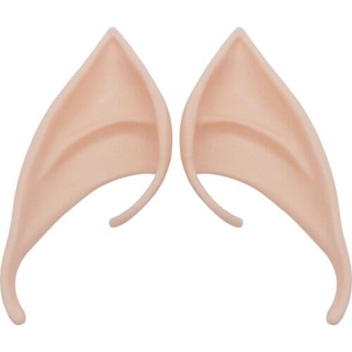 1 Pair Hot Cosplay Elven Elf Ears Pointed Anime Fairy Cosplay Costumes Vampire Emulsion Ear Christmas Halloween Party