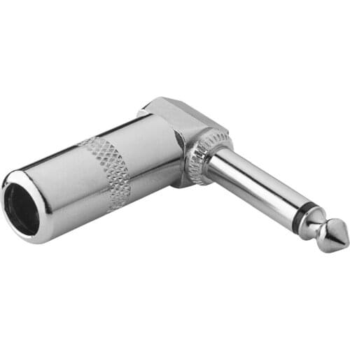 12PCS 1/4" 6.35mm TS 90 Degree Right Angled Mono Male Solder Plug jack Connector