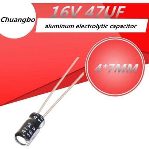 20pcs-50pcs 47UF 16V 4*7MM aluminum electrolytic capacitor 16V 47UF 4*7MM New spot