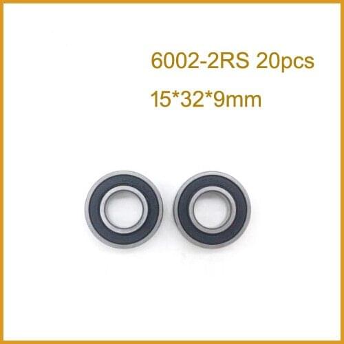 20Pcs 6002ZZ 6002-2RS ball bearing 15x32x9 mm High quality deep groove ball bearing free shipping 6002