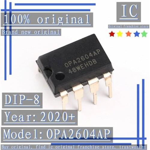 2020+100% Brand new original 1PCS-5PCS OPA2604AP DIP-8 20MHz 2 amplifiers Operational amplifier