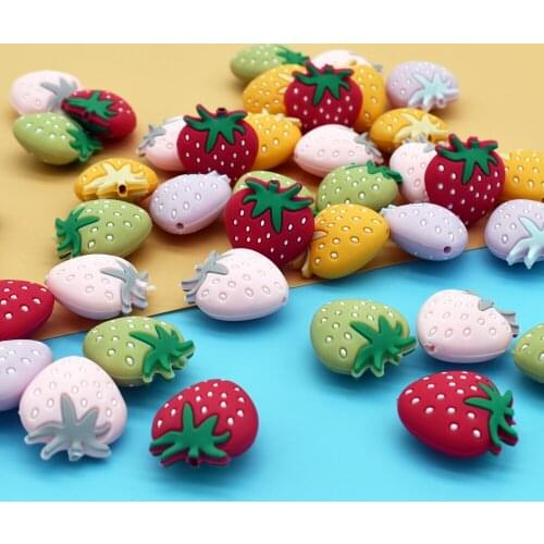 5pcs Silicone Beads Teething Toys Baby Teether Beads DIY Nipple Holder Pacifier Chain Food Grade Newborn Accessories Babies Item